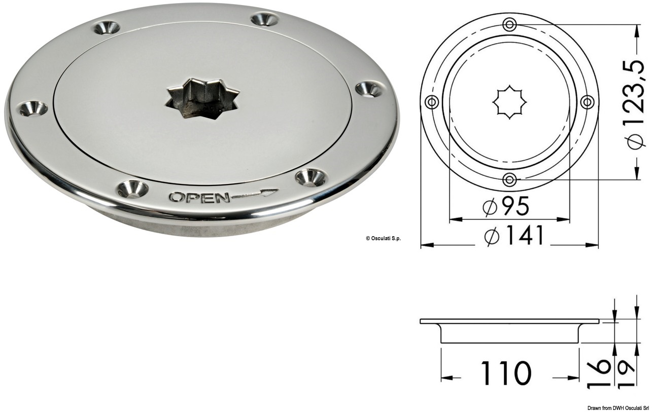 ΘΥΡΙΔΑ ΕΛΕΓΧΟΥ INOX Φ141mm