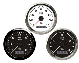 ΣΤΡ/ΜΕΤΡΟ/ΩΡΟΜΕΤΡΟ 8000 RPM ΜΑΥΡΟ CHR ΣΤΕΦΑΝΙ