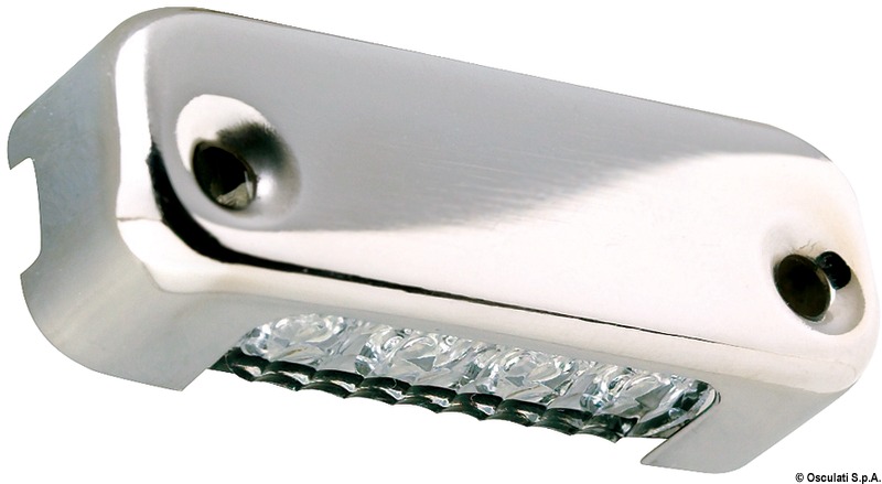 ΠΛΑΦΟΝΙΕΡΑ INOX ΣΤΕΓ 4 LEDs 12V, 42x12mm