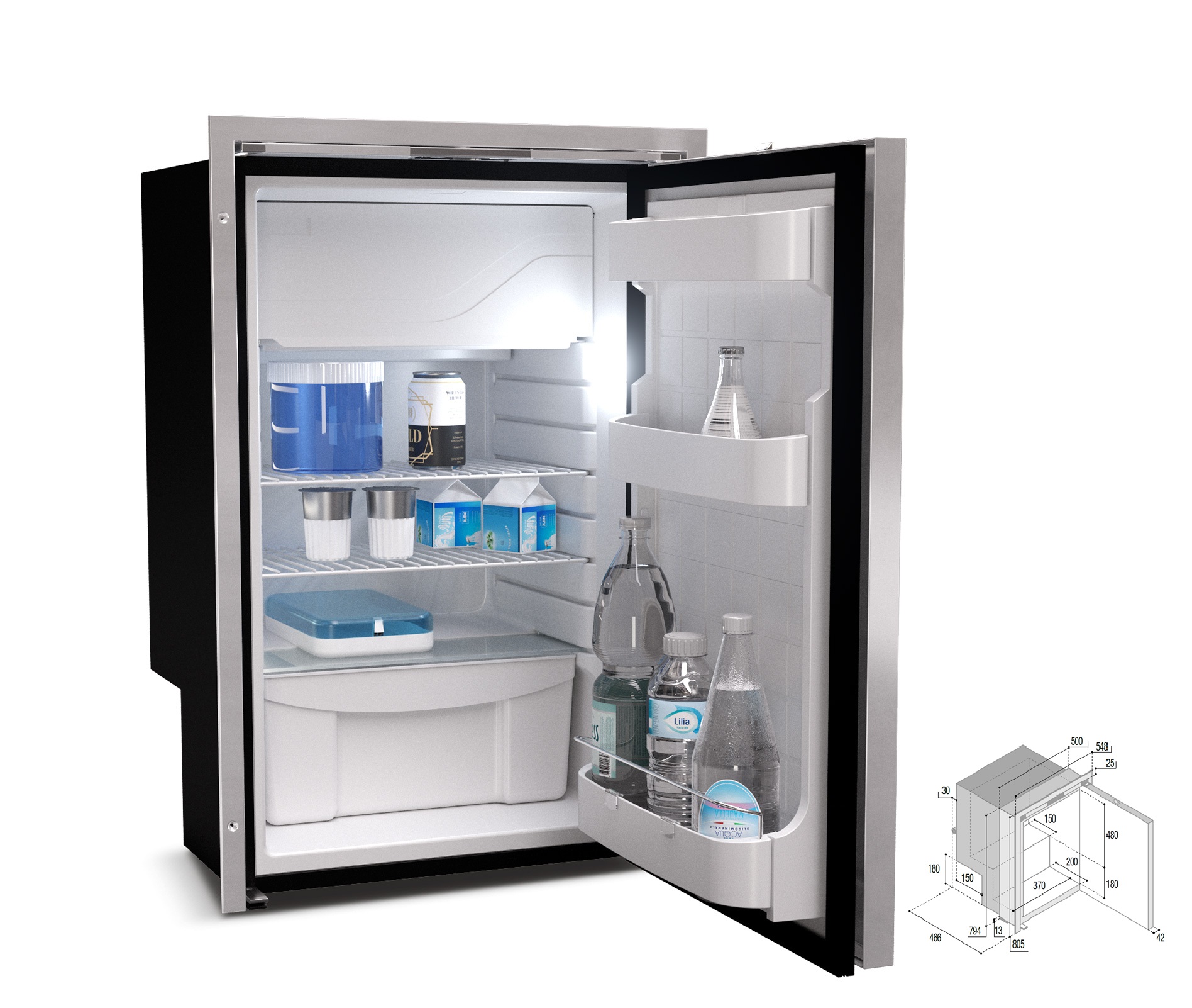 ΨΥΓΕΙΟ 12/24V INOX C85IX 85L