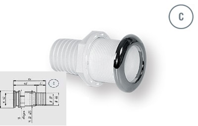 ΕΞΑΓΩΓΗ ΝΕΡΟΥ ΜΕ INOX ΚΑΛΥΜΜΑ 85x46mm