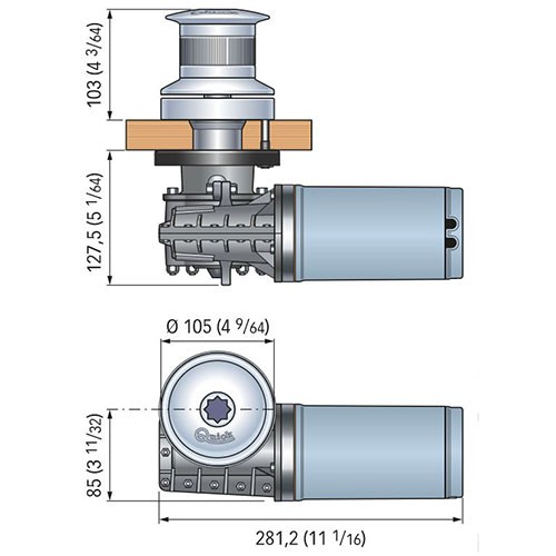 ΕΡΓΑΤΗΣ ΣΧΟΙΝΙΟΥ QUICK TUMBLER TB2P 500W-24V Ø105 DRUM FSTB0524000XB00 2
