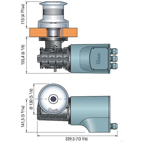 ΕΡΓΑΤΗΣ ΣΧΟΙΝΙΟΥ QUICK TUMBLER TB3P 700W-24V Ø130 DRUM FSTB07240000B00 2