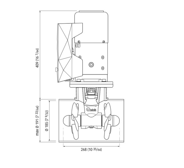 BOW THRUST QUICK Φ185 105 KGF 12V 6.3KW D.P. FGBT18105120T00 3