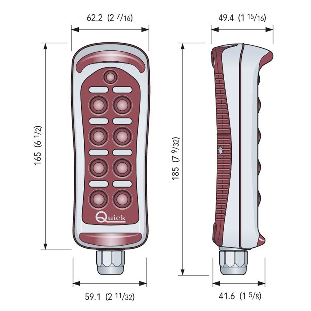 HRC1008L ΧΕΙΡΙΣΤΗΡΙΟ ΕΝΣΥΡΜΑΤΟ QUICK 8 ΟΔΩΝ ΦΩΣ LED FPHRC1008L00D00 4