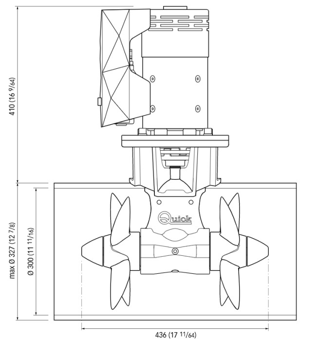 BOW THRUST QUICK Φ300 250KGF 24V 10KW D.P. FGBT30250240T00 2