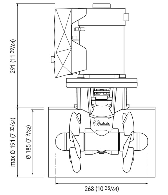 BOW THRUST QUICK Φ185 65 KGF 12V 3.3KW D.P. FGBT18065120T00 3