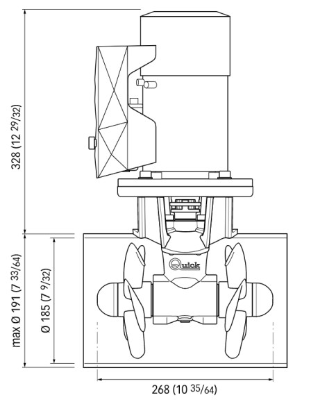 BOW THRUST QUICK Φ185 85 KGF 24V 4.3KW D.P. FGBT18085240T00 3